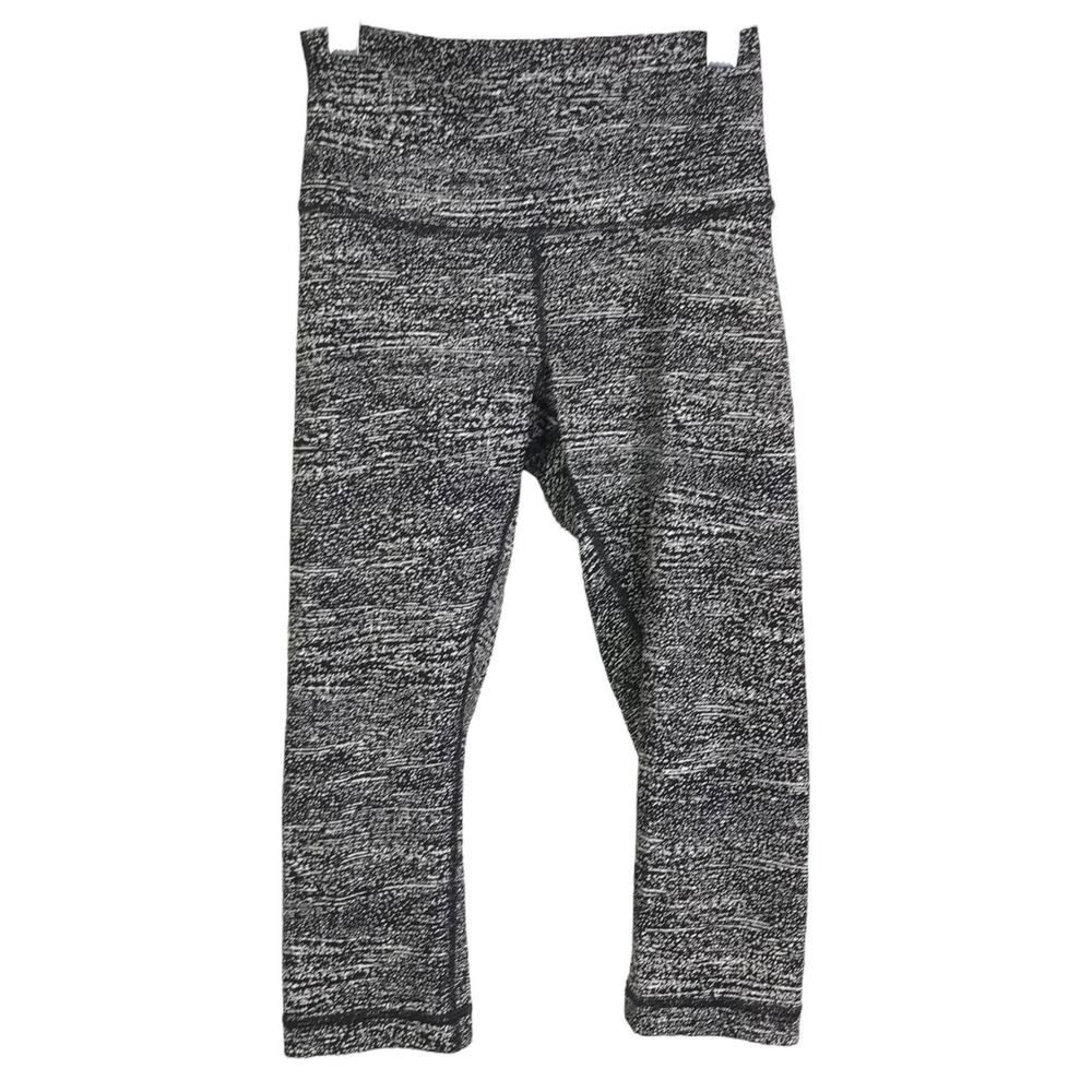 Lululemon Women's Leggings 4 Align High Rise Crop Heather Gray Pull-On Stretch